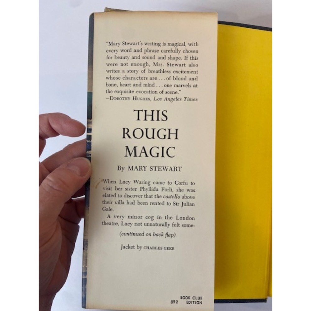 This Rough Magic Mary Stewart Hardcover 1964 Book Club Edition Suspense Novel - Picture 3 of 6